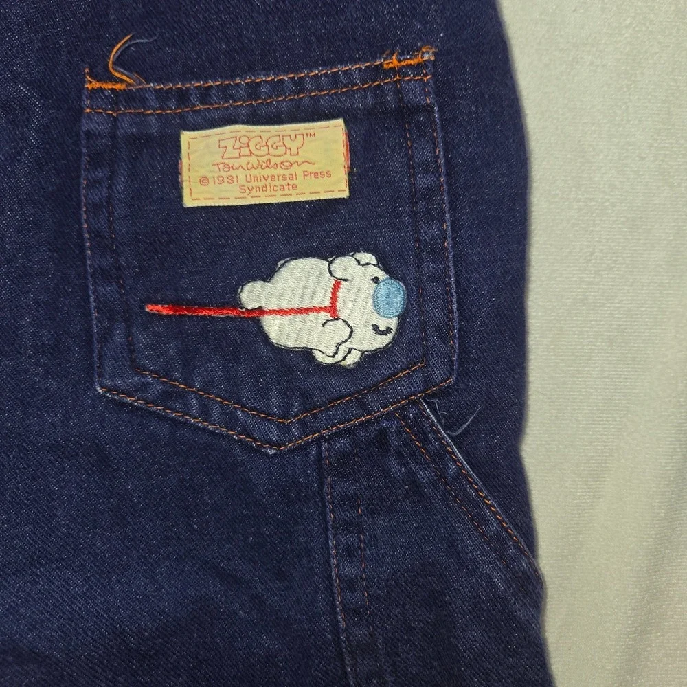 Vintage Gia Togs Ziggy Dark Denim Overalls Unisex Kid's Size 4T 28